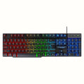 T-WOLF Thunder Wolf LED Mechanical-Feel Wired T20 USB Keyboard for PC Office and Gaming, with Colorful Backlit Buttons